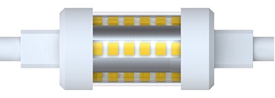 Lampada LED R7S 78mm 4,5W Luce Fredda